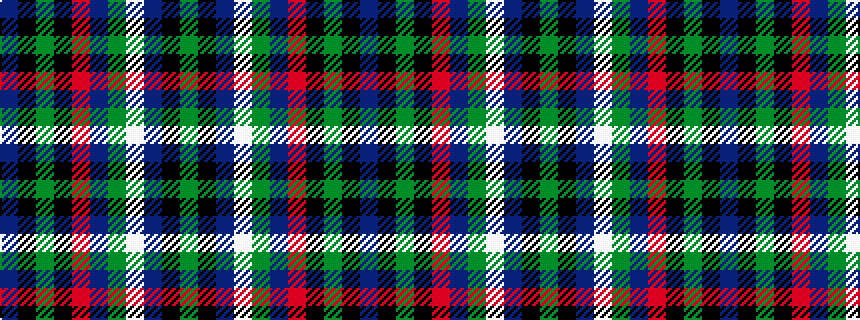 idealised woven sample of pattern BKGKRBGWBKG