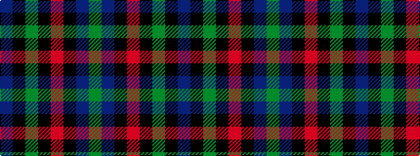 idealised woven sample of pattern BKGKRKBG