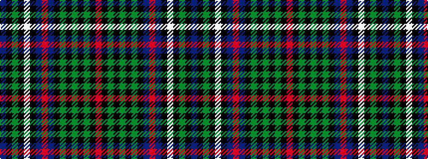 idealised woven sample of pattern BKGKWKBRBKGKGKGKR