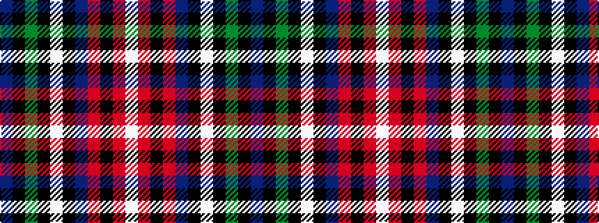 idealised woven sample of pattern BKGKWKBRKRW