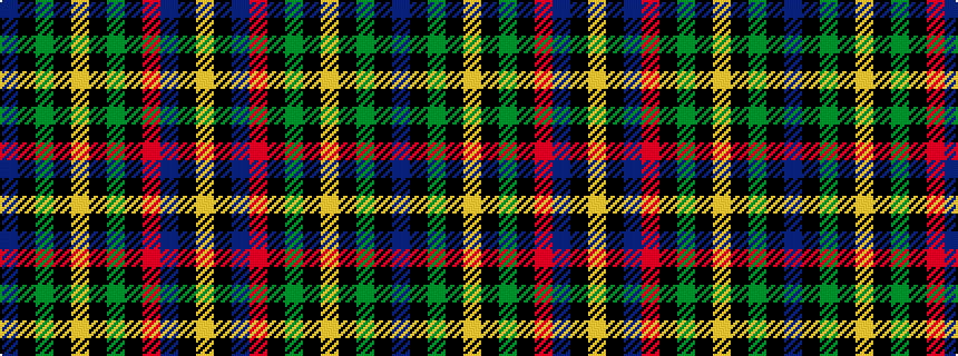 idealised woven sample of pattern BKGKYKGKRBKY