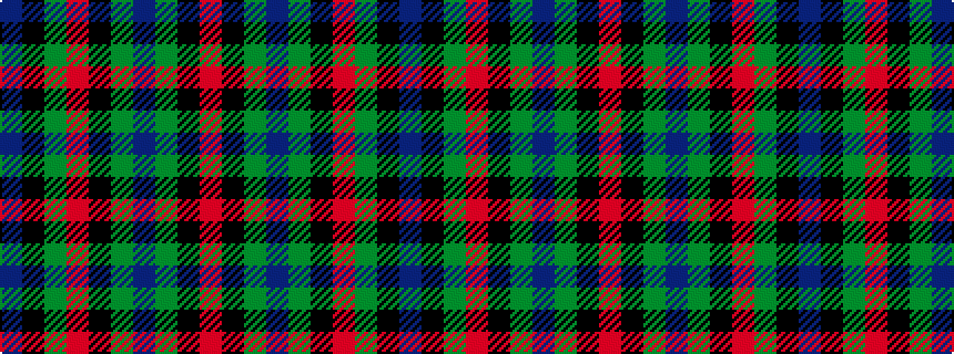 idealised woven sample of pattern BKGRKGBGKR