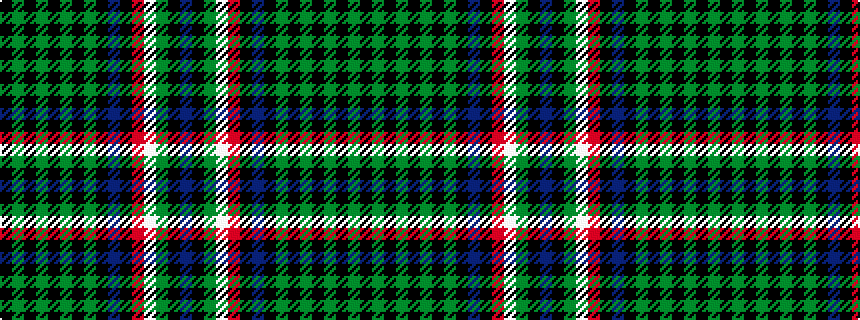 idealised woven sample of pattern BKGWRKBKGKGKGKGK