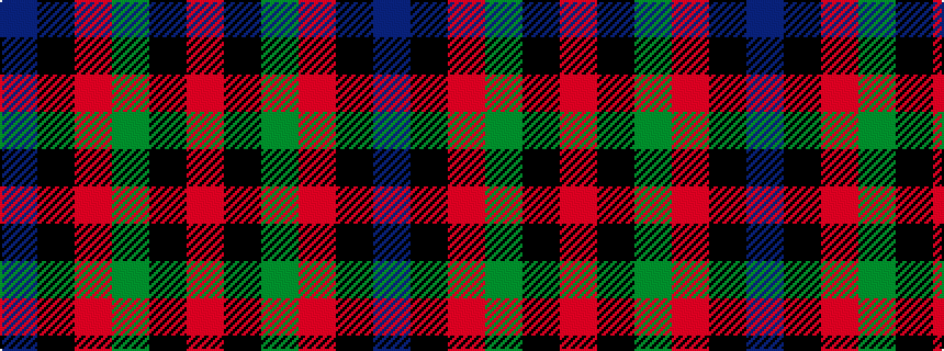 idealised woven sample of pattern BKRGKR