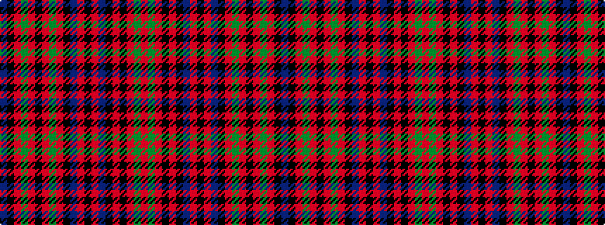 idealised woven sample of pattern BKRGRKRGRKBRKRBKRKRGR