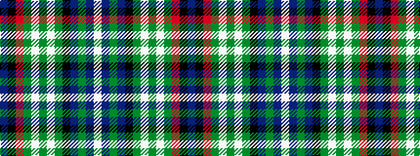 idealised woven sample of pattern BKRGWGWGKBGBW