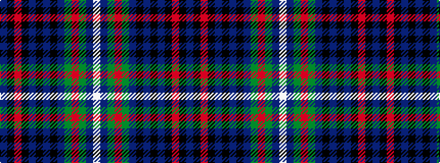 idealised woven sample of pattern BKRKBKBKBGRGBW