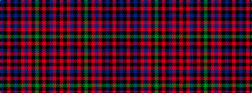 idealised woven sample of pattern BKRKBKRBRKGKRKBRKR