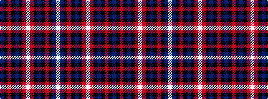 idealised woven sample of pattern BKRKBKRWRKBKRKBW