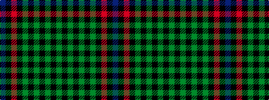 idealised woven sample of pattern BKRKGKGKGKG