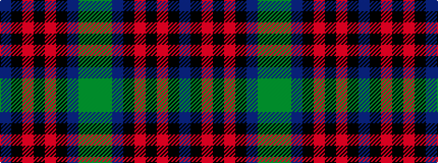 idealised woven sample of pattern BKRKRKBGG