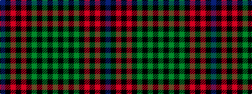 idealised woven sample of pattern BKRKRKGKGKG