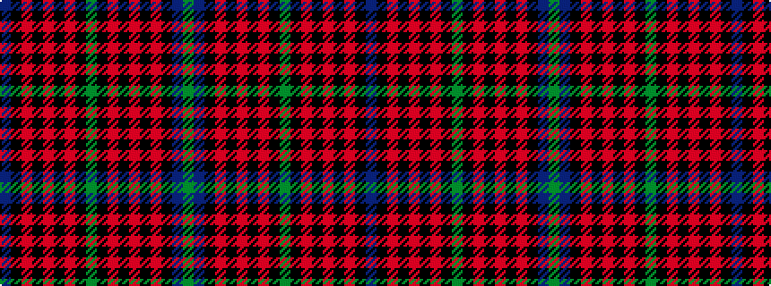 idealised woven sample of pattern BKRKRKRKGKRKRKRKBG