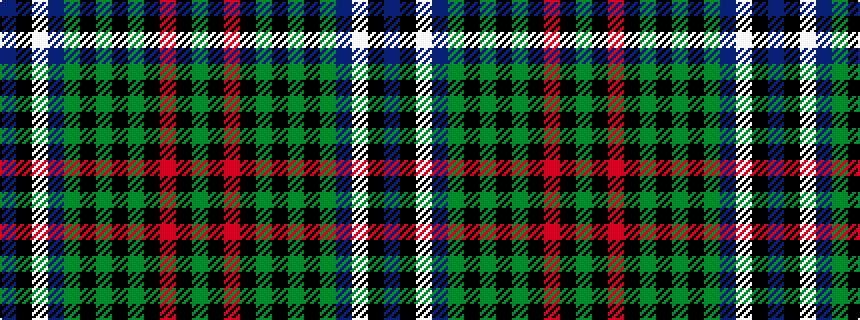 idealised woven sample of pattern BKWBGKGKGKRKG