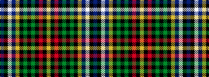 idealised woven sample of pattern BKWBYKGKGKRKY