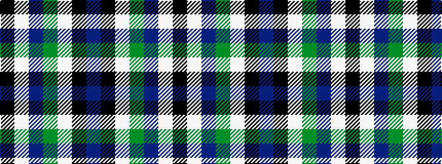 idealised woven sample of pattern BKWGBWK