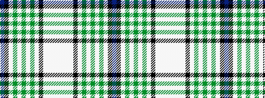 idealised woven sample of pattern BKWGWGWGWKWWWW