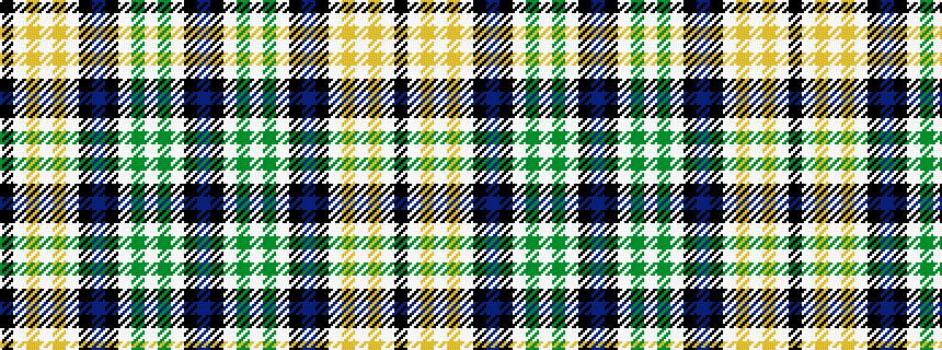 idealised woven sample of pattern BKWGWGWKBKWYWYWK