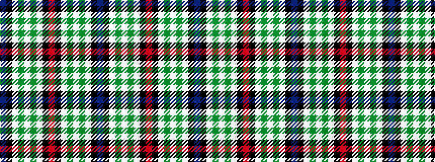 idealised woven sample of pattern BKWGWGWKRKWGWGWKB