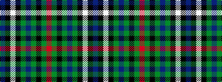 idealised woven sample of pattern BKWKGBGKGR
