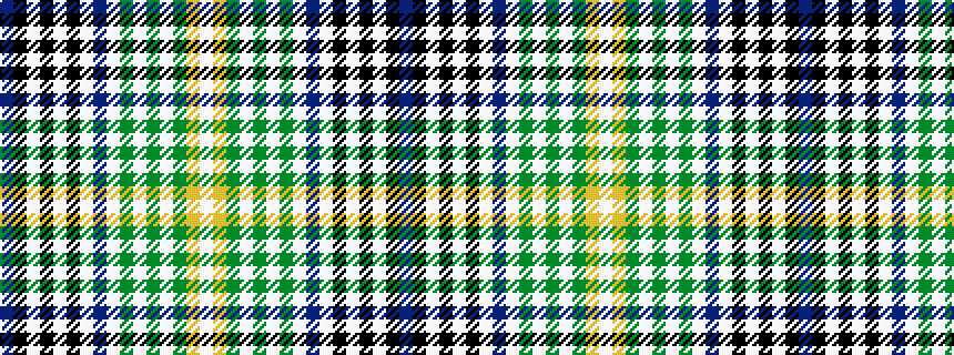 idealised woven sample of pattern BKWKWKWBWGWGWGYW