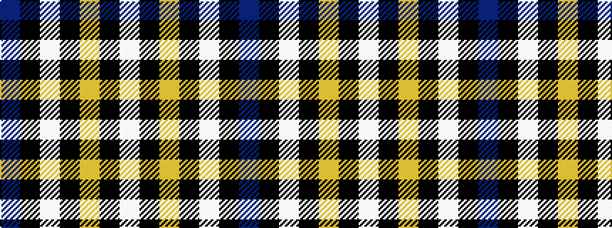 idealised woven sample of pattern BKWKYKW