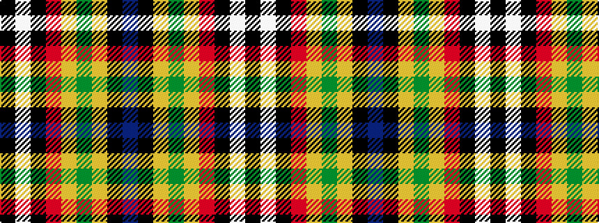 idealised woven sample of pattern BKYGYRKWK