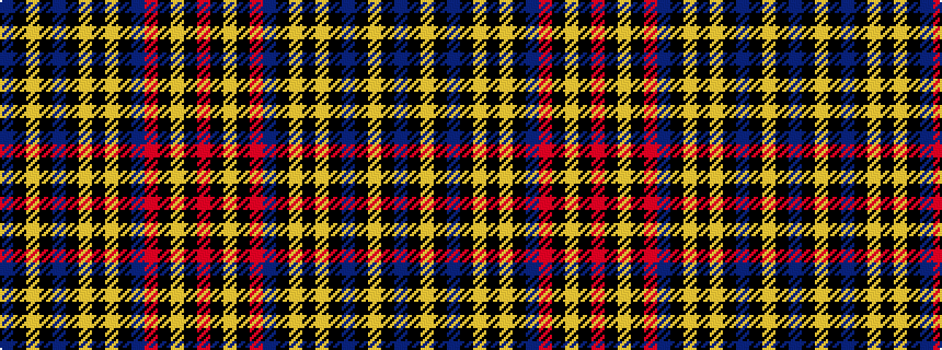 idealised woven sample of pattern BKYKBKYKYKBRKYKR
