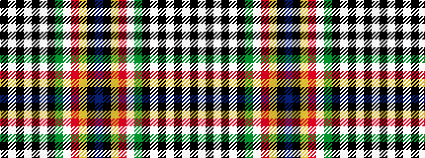 idealised woven sample of pattern BKYRWGKWKWKWK