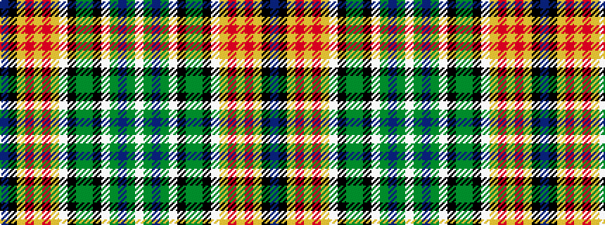 idealised woven sample of pattern BKYRYRYWKGGKWGBGW