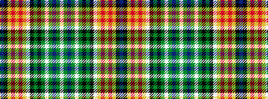 idealised woven sample of pattern BKYRYRYWKGKGWGBGW