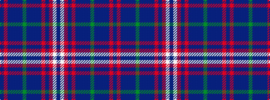 idealised woven sample of pattern BRBBBBGBBBBRBRWB