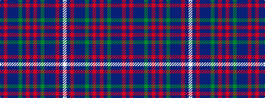 idealised woven sample of pattern BRBBBGBRBRBGBBBRBW