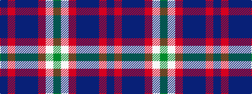 idealised woven sample of pattern BRBBBRWG