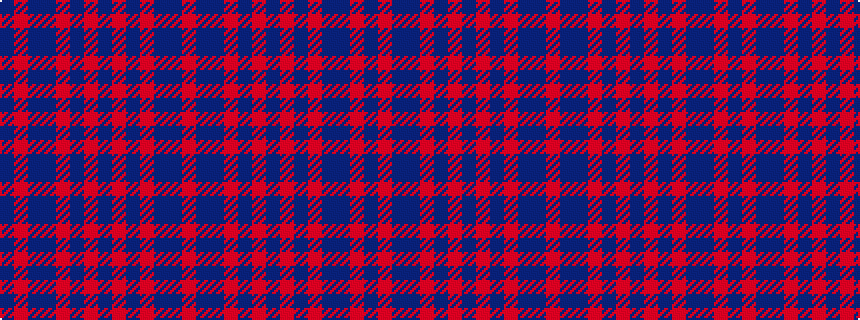 idealised woven sample of pattern BRBBRBRBRBRBBR