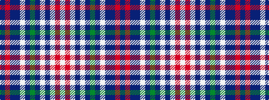 idealised woven sample of pattern BRBBWBGBWBWRW
