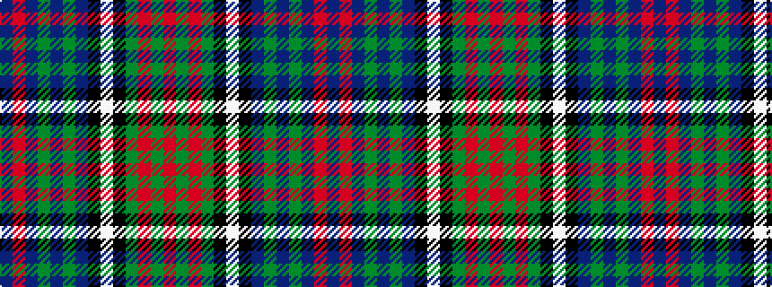 idealised woven sample of pattern BRBGBGBKWKGRGR
