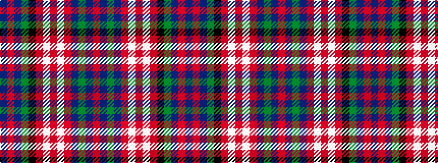 idealised woven sample of pattern BRBGKRWRWRBGBR