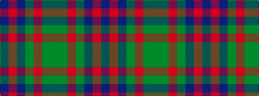 idealised woven sample of pattern BRBGRGG