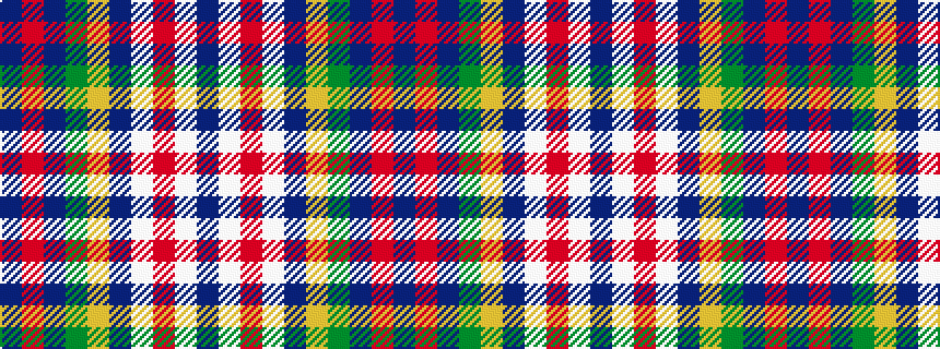 idealised woven sample of pattern BRBGYBWRWB