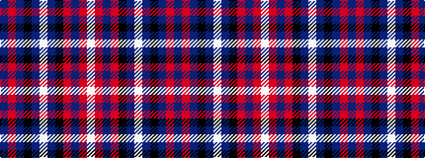 idealised woven sample of pattern BRBKBWBKRBRW