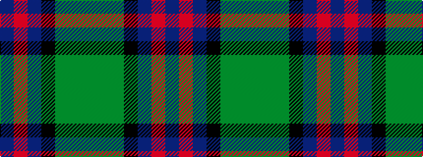 idealised woven sample of pattern BRBKGGG