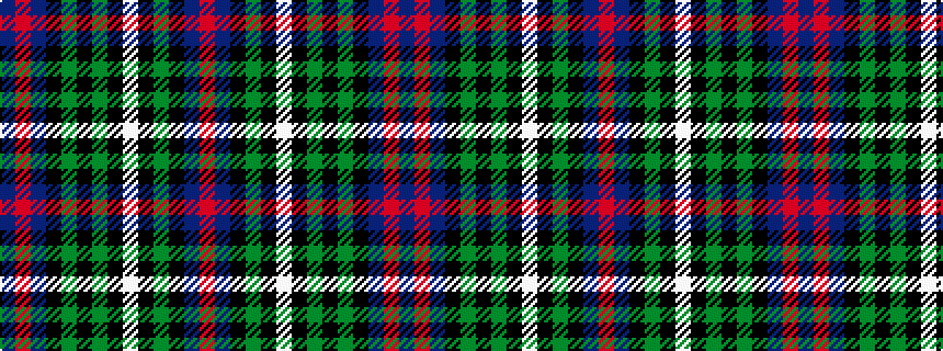 idealised woven sample of pattern BRBKGKGKWKGKBR