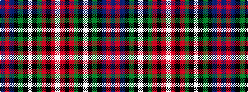idealised woven sample of pattern BRBKGKWKGRKRW