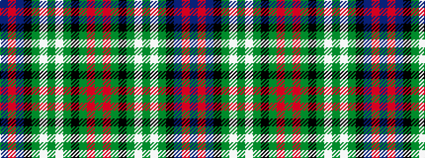 idealised woven sample of pattern BRBKGWGWGKGRG