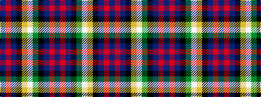 idealised woven sample of pattern BRBKGWYKBRB
