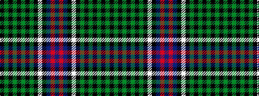 idealised woven sample of pattern BRBKWKGKGKGKGK