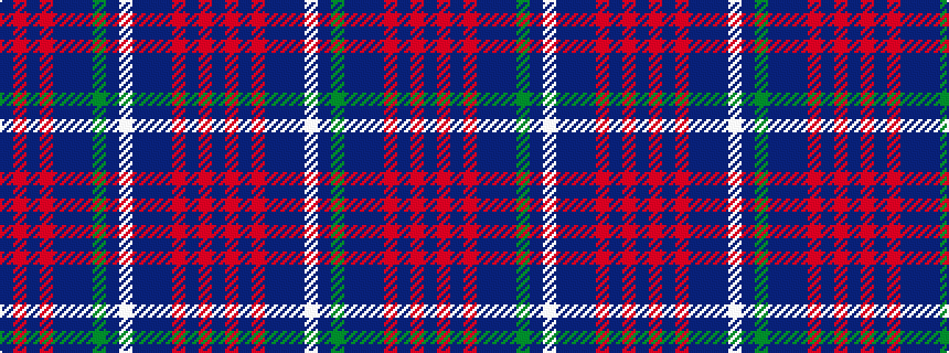 idealised woven sample of pattern BRBRBBBGBWBBBRBRB