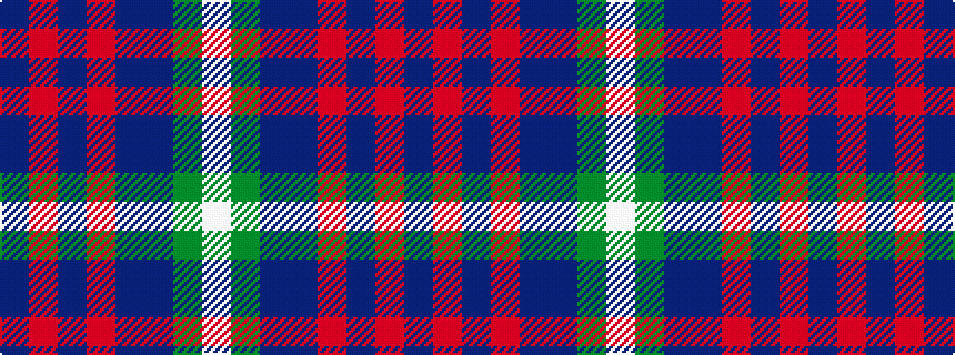 idealised woven sample of pattern BRBRBBGW