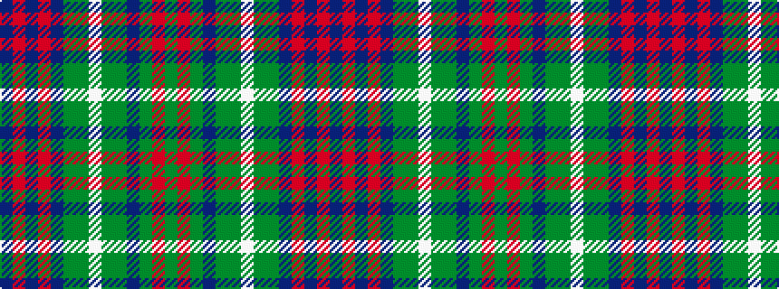 idealised woven sample of pattern BRBRBGGWGGBGRG